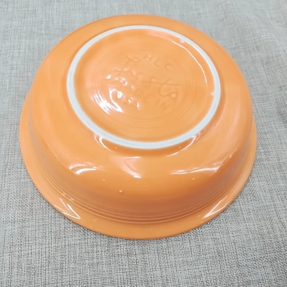 Fiesta Tangerine Classic Rim Dinner Plate 2 Cereal Bowl Set Ex Cond Retired